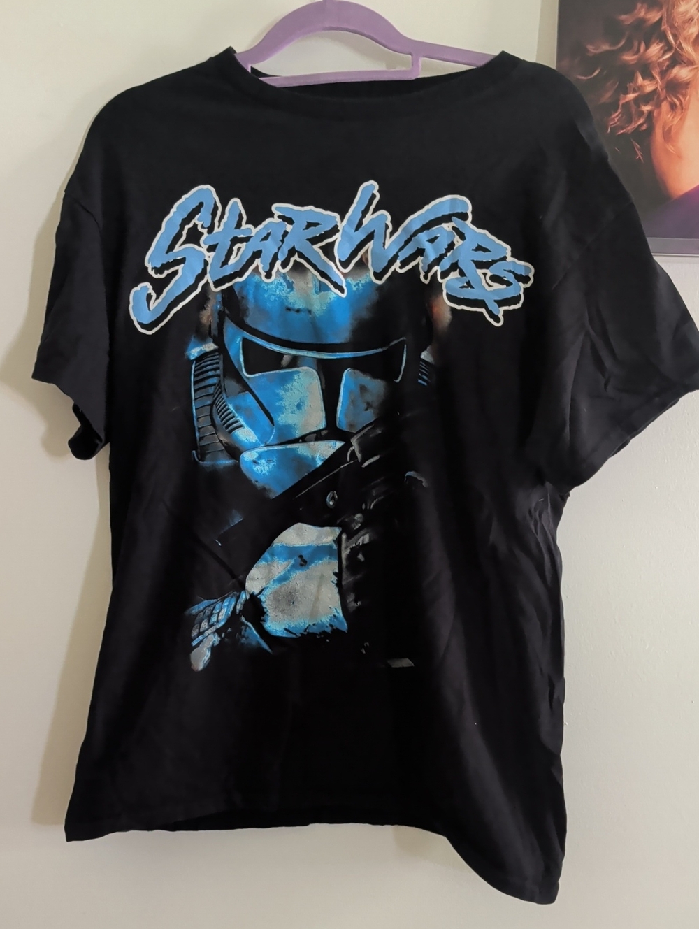 Star Wars Graphic Tee with Blue Stormtrooper Print